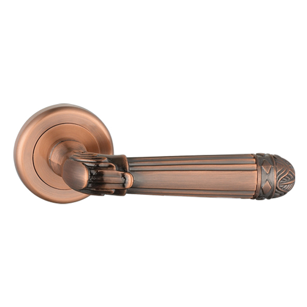 Zamak Door Handle With Antique Copper  Surface 2K448